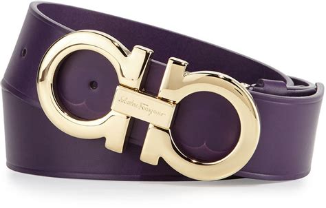 purple ferragamo belt